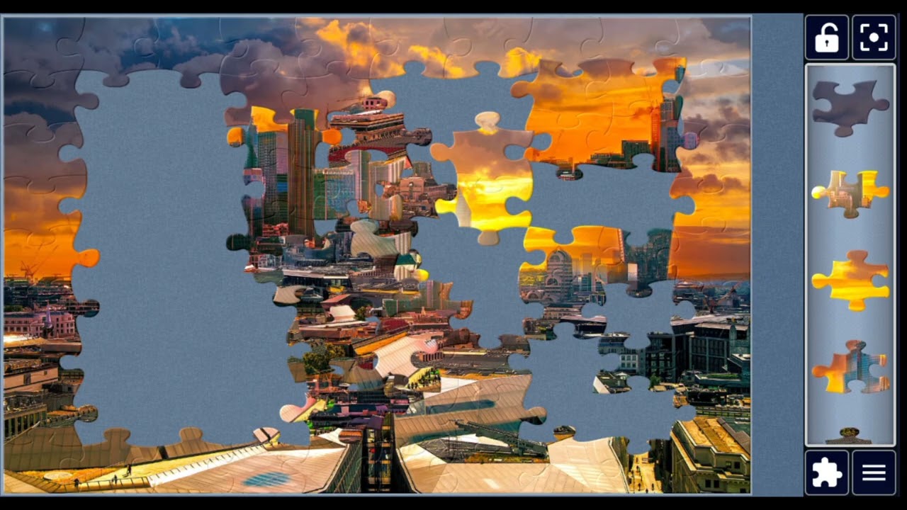 Sunset Skyscraper Puzzle 🌅🏙️ jigsaw puzzle 🧩✨ #city #puzzle #sunset @puzzlemaster1034