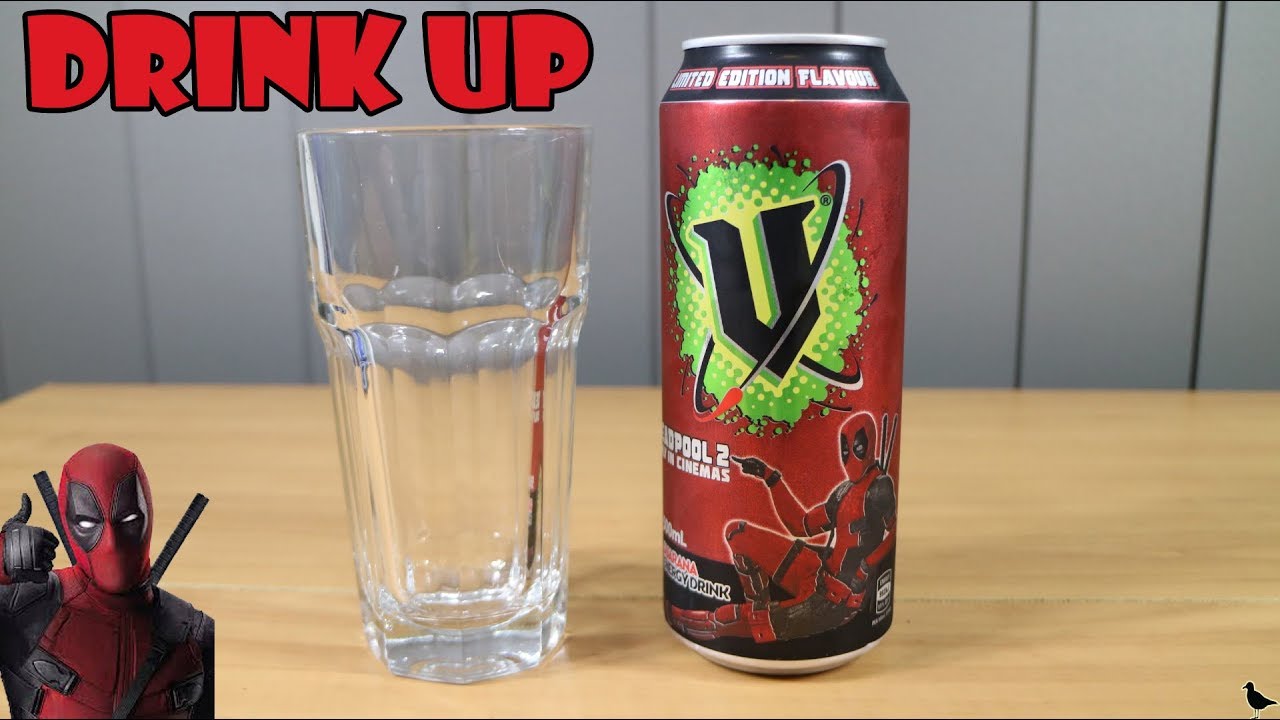 Limited Edition Deadpool 2 V Energy Drink Taste Test Review | Birdew Reviews