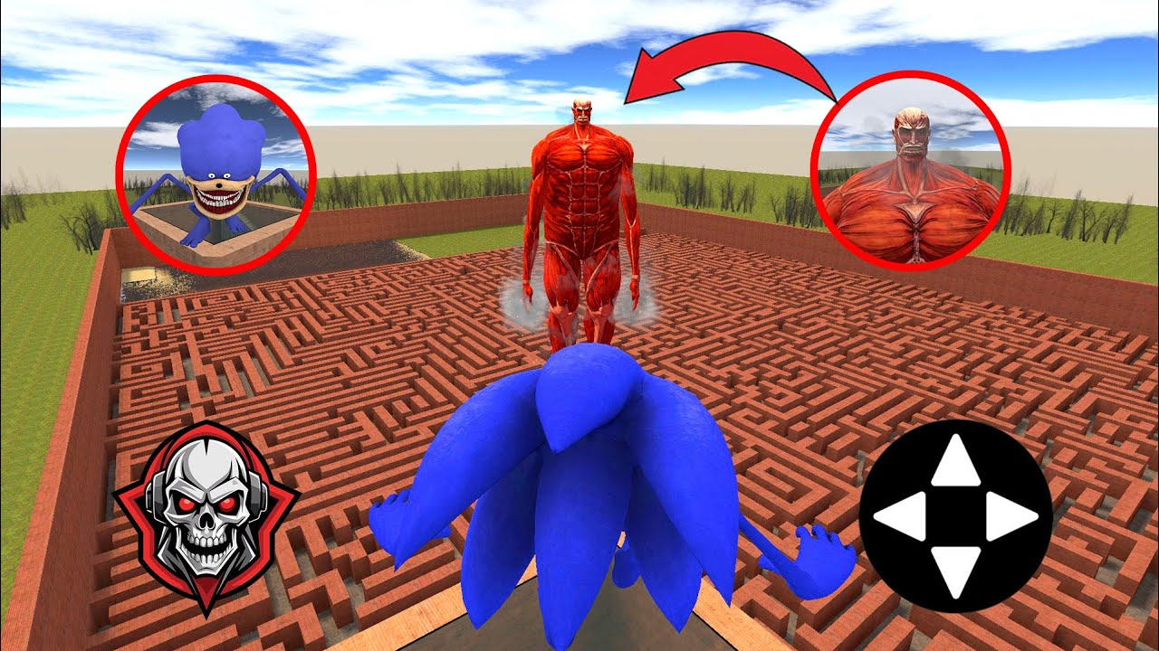 I Became Sonic vs Giant Titan – Epic Battle in Garry’s Mod!!