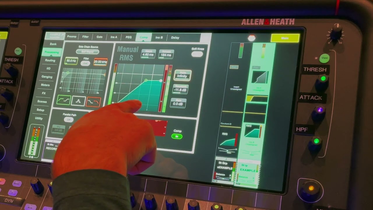 Allen & Heath Manual RMS Compressor Tutorial 1: intro using a vocal