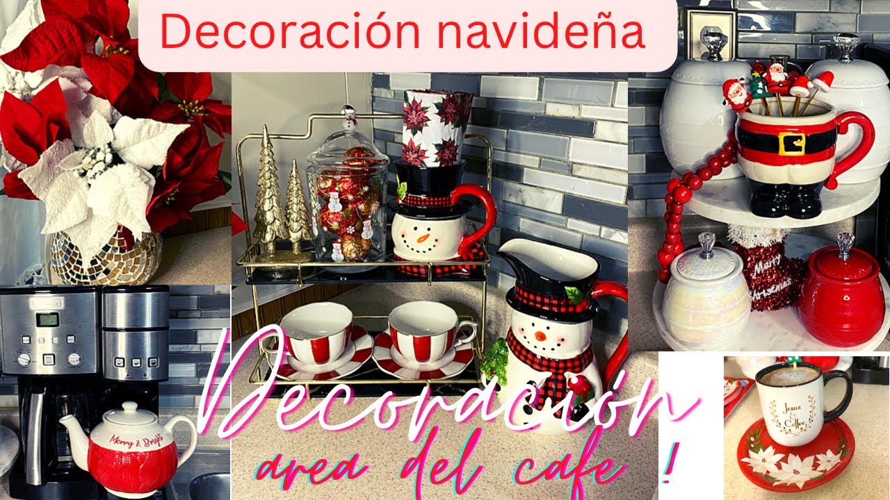 🎄DECORACION ESTACIÓN DEL CAFÉ . Navidad 2022. Coffee Bar Christmas decor..