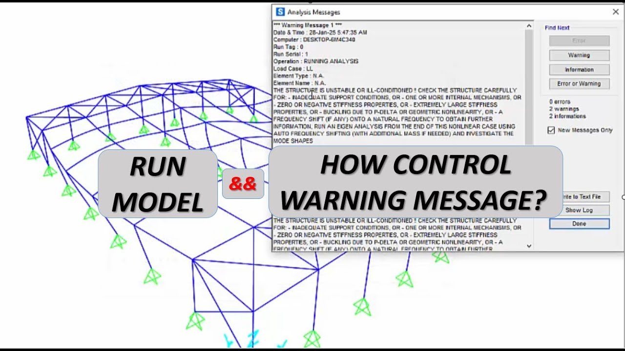 11-RUN MODEL & HOW CONTROL WARNING MESSAGE? ||
