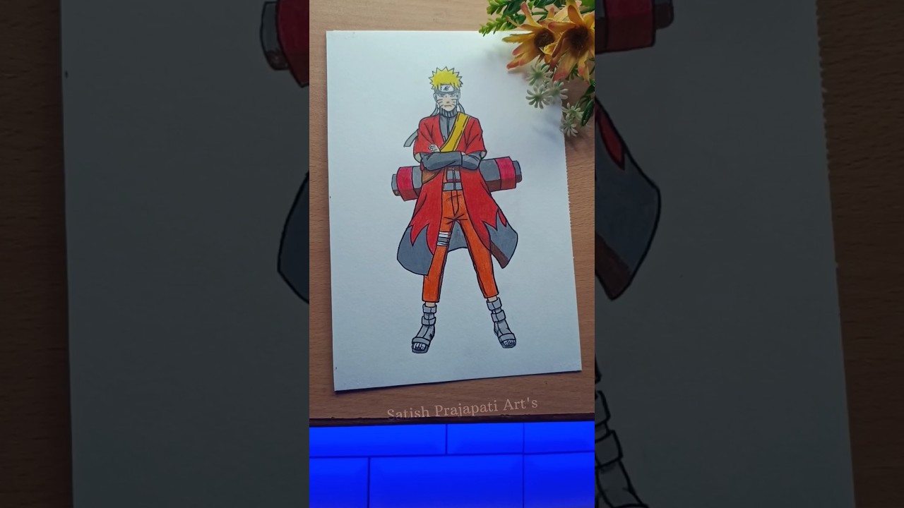 Naruto Uzumaki Full Body Drawing 🤯🔥 #anime #drawing #naruto