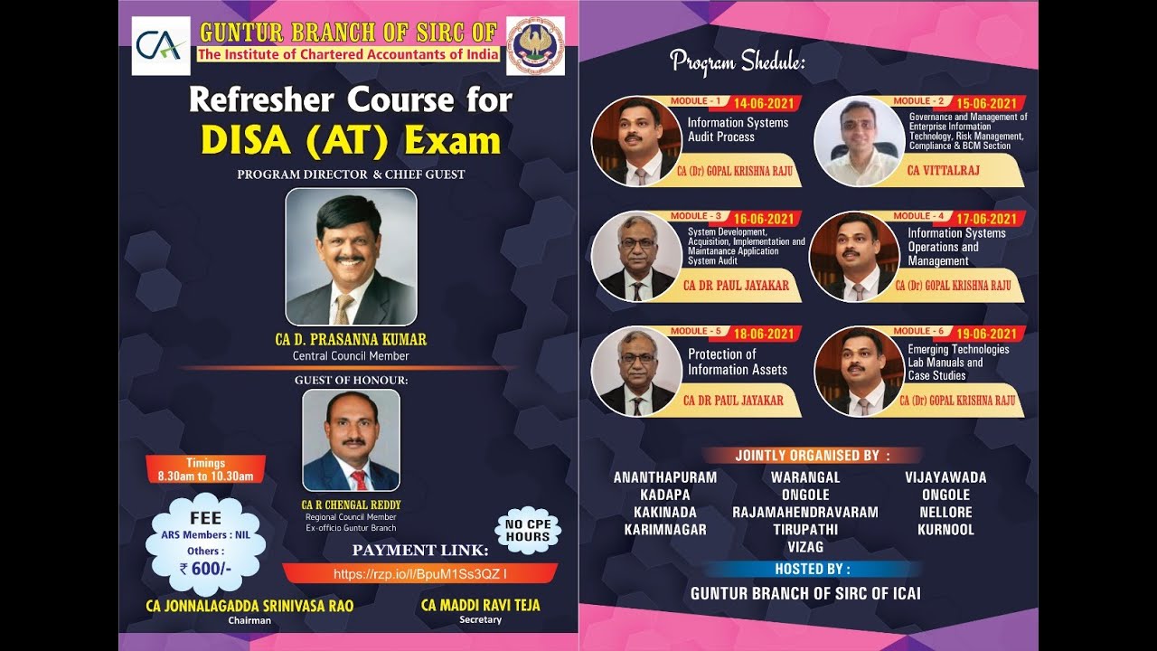 Day 1- Refresher course on DISA (AT) new syllabus 3.0