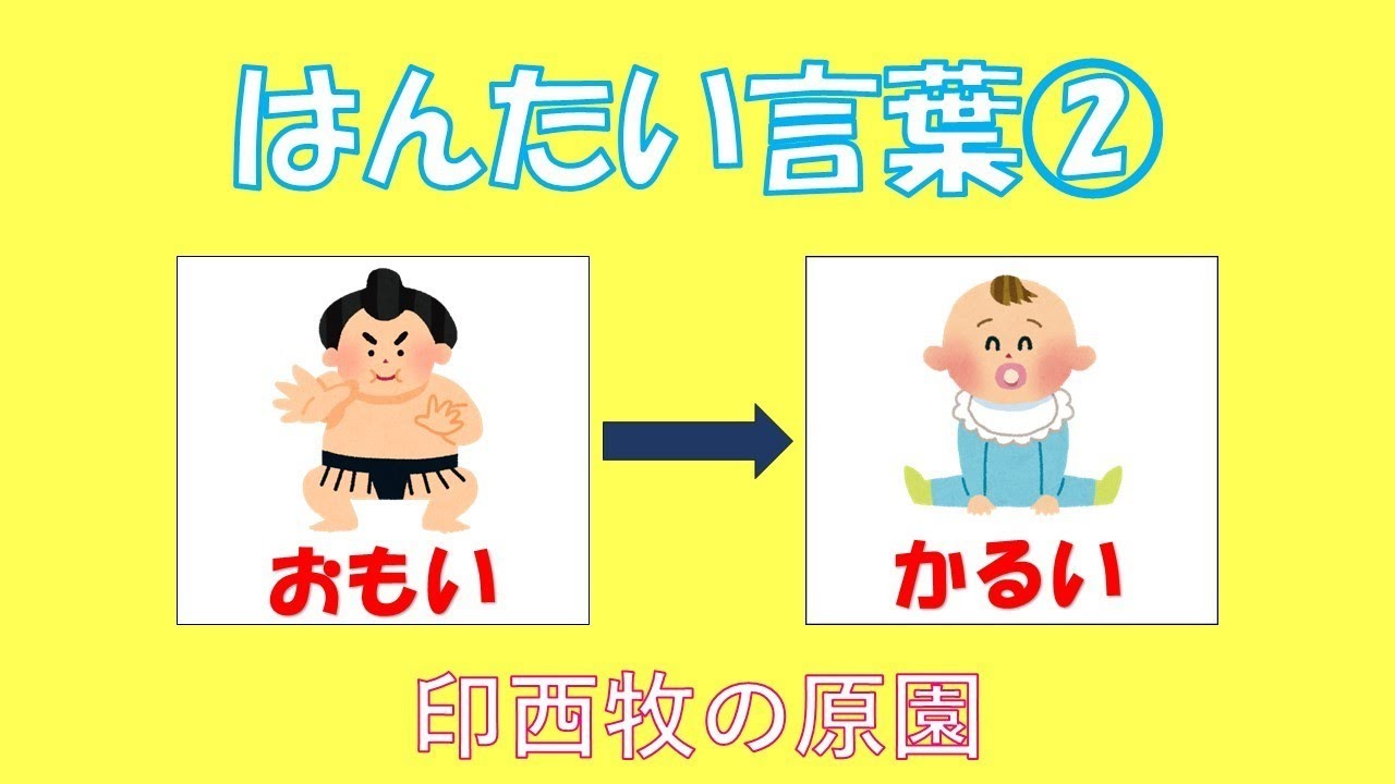 【クイズ】はんたい言葉②