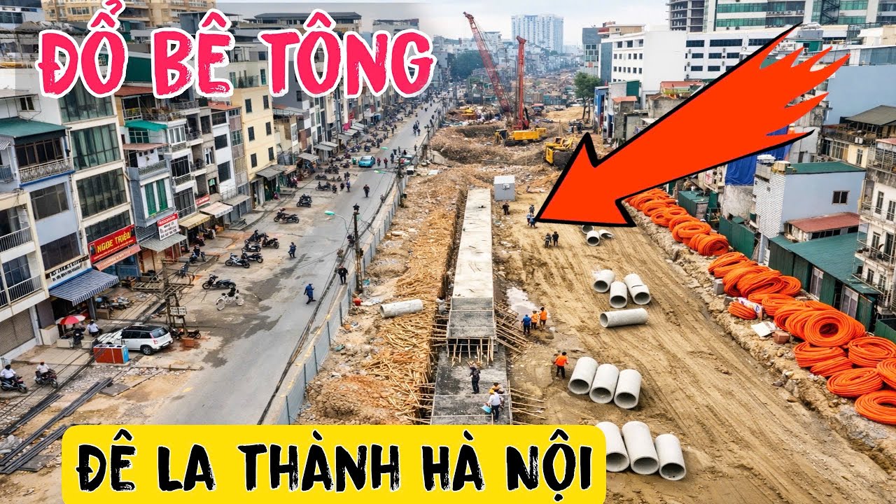 Tuyệt Vời Đê La Thành Đã Đổ Bê Tông Và Tưới Nước Rửa Đường