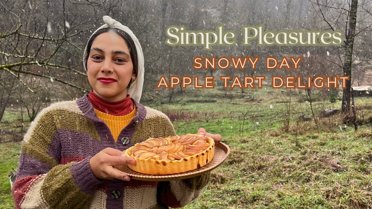 Apple Tart Bliss: A Snowy Day in Our Cottage
