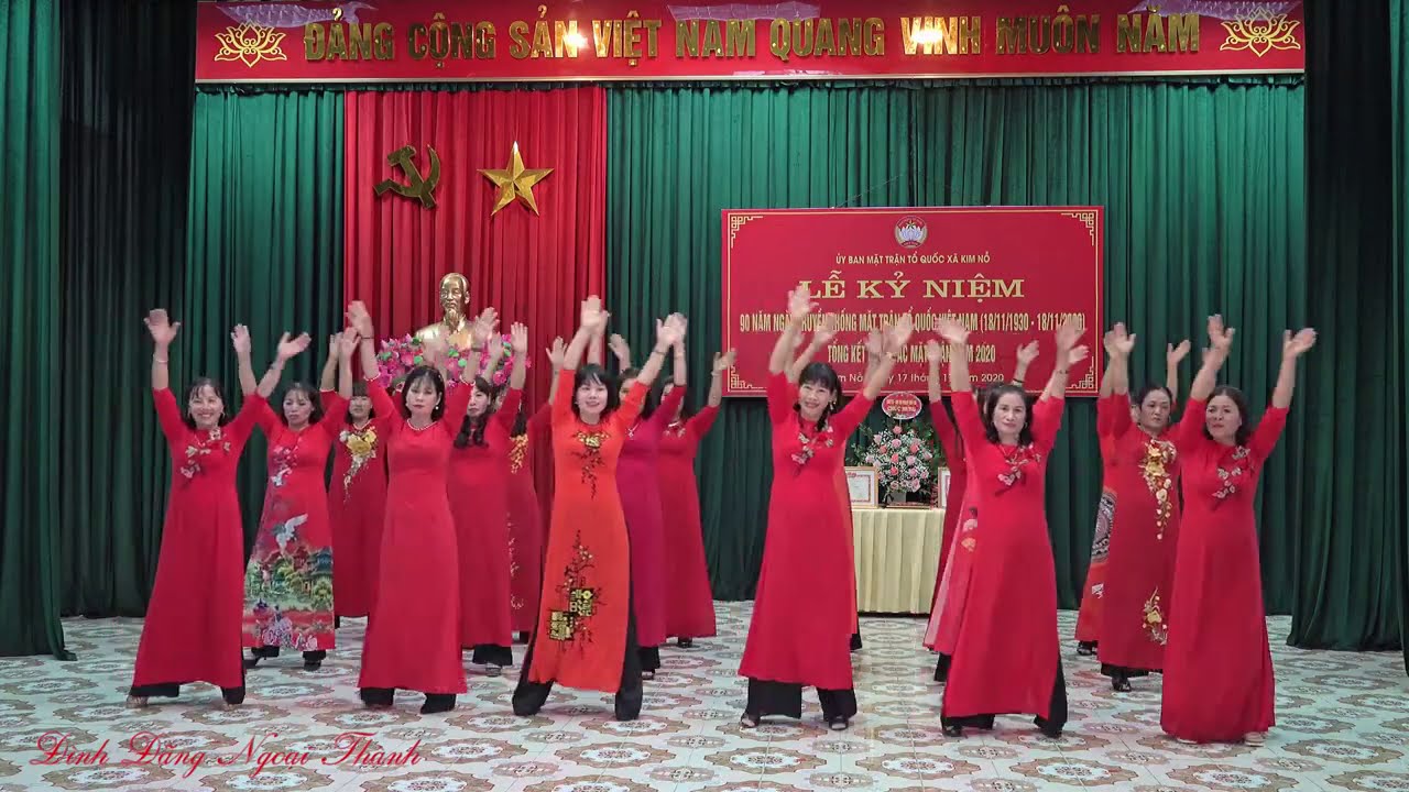 Vinh quang mặt trận Tổ Quốc ta - Khiêu vũ TT thôn Đông - Chào mừng 90 năm NTTMTTQVN xã Kim Nỗ.