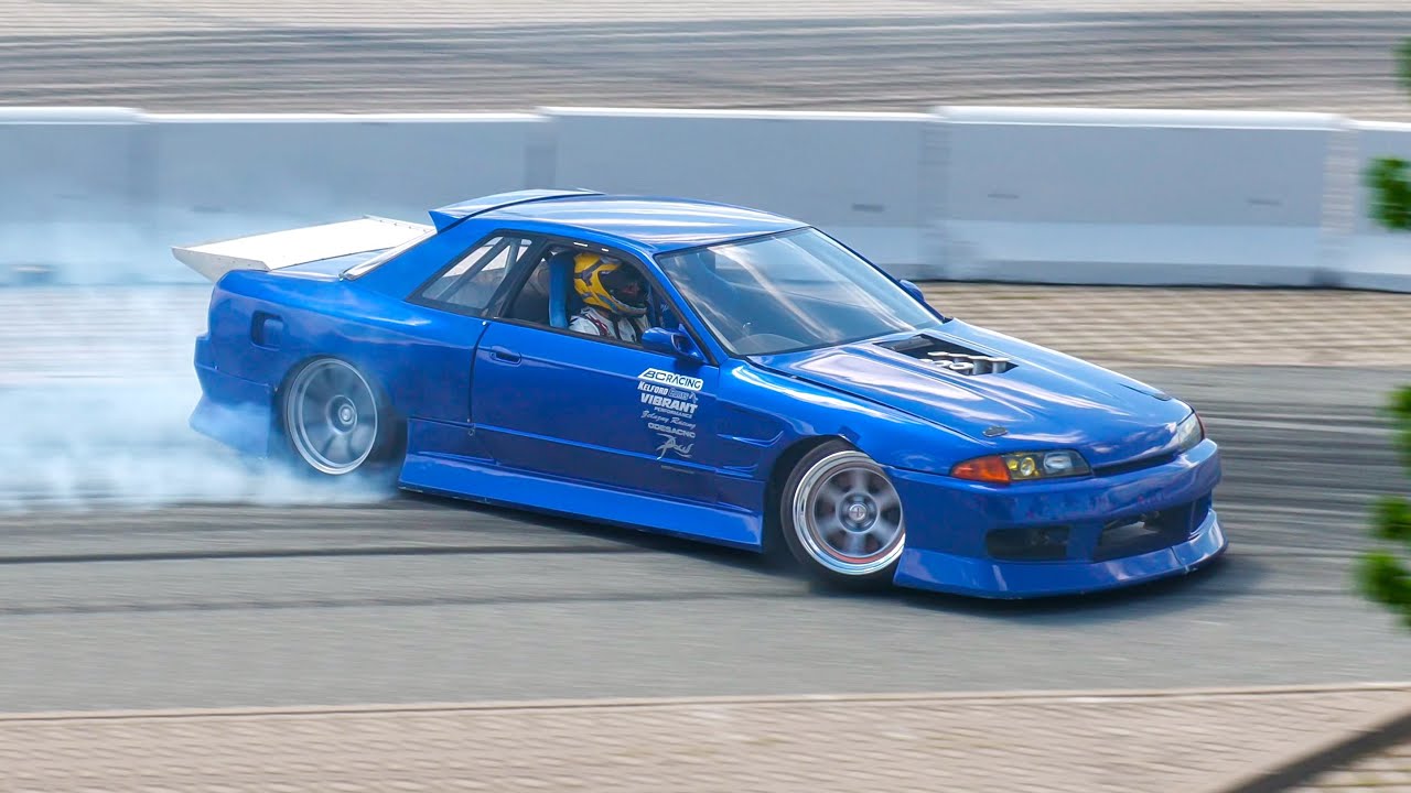 The NISSAN SKYLINE R32 V8 of NIGHTRIDE | Drifting, Sounds, Details, ...