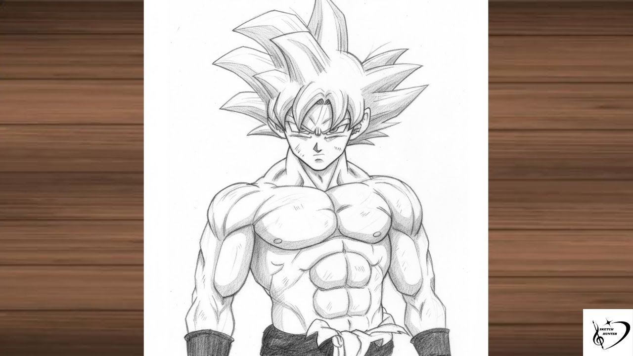 How To Draw MUI Goku | Step By Step | Easy Goku Character drawing for Beginners | Dragon Ball ART