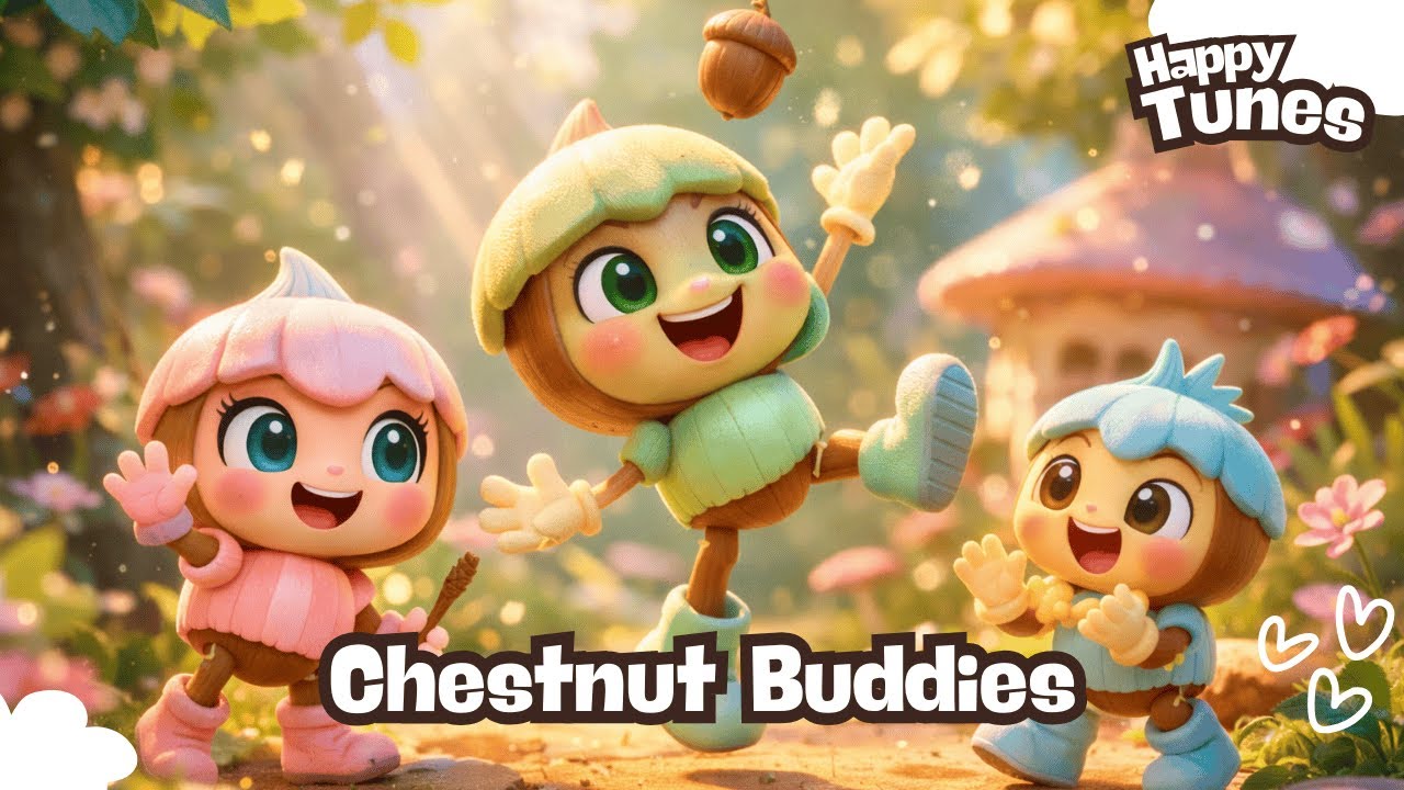 🎵 Happy Tunes —  Chestnut Buddies 🌰🍂 | Fun Autumn Song for Kids. Fun Nursery Rhyme