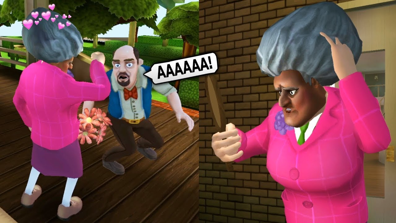Злая Бабка Учительница Мисс Ти ПОТЕРЯЛА МУЖА! Испортил СВИДАНИЕ! - Scary Teacher 3D