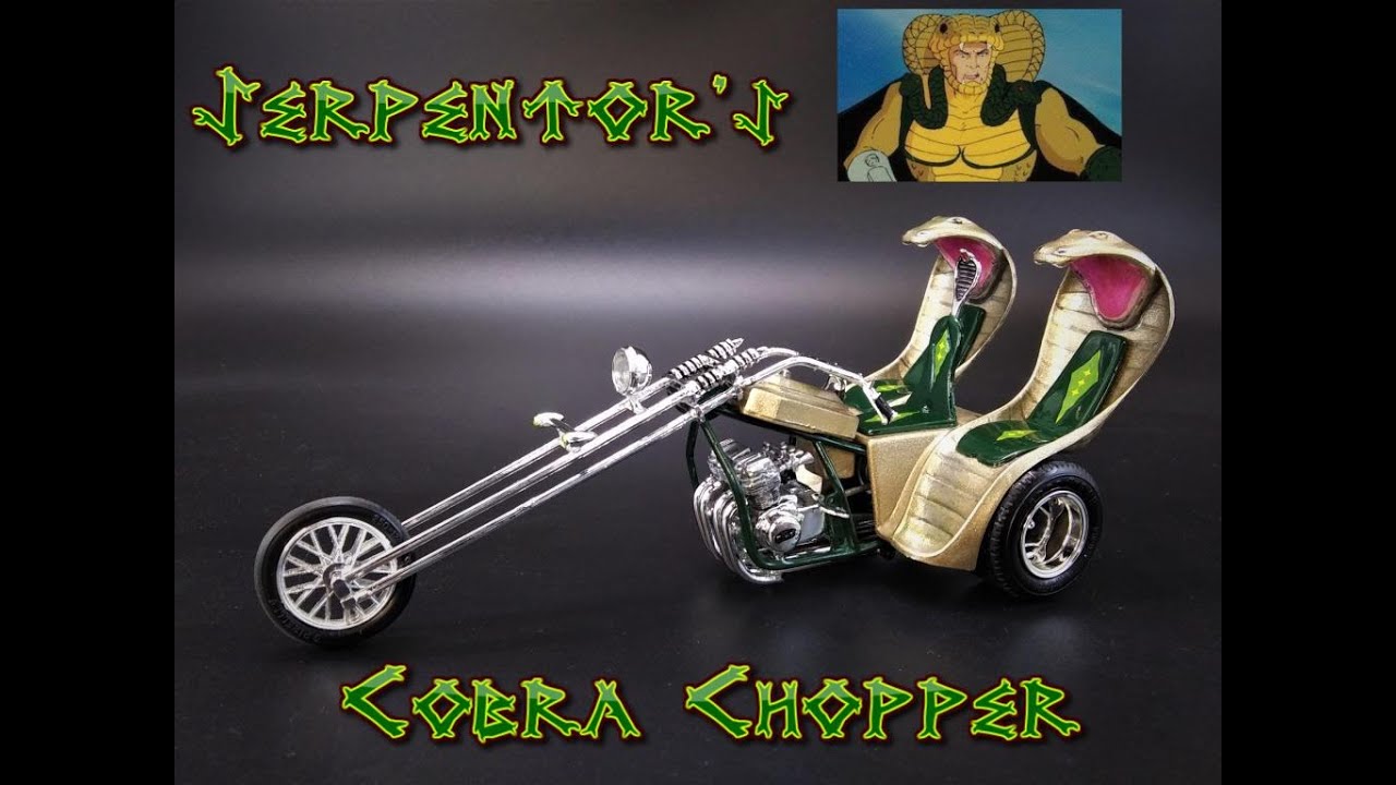 MPC Cobra Chopper Trick Trike as Serpentor's Bike GI Joe 1/25 Scale Model Kit Build Review MPC896