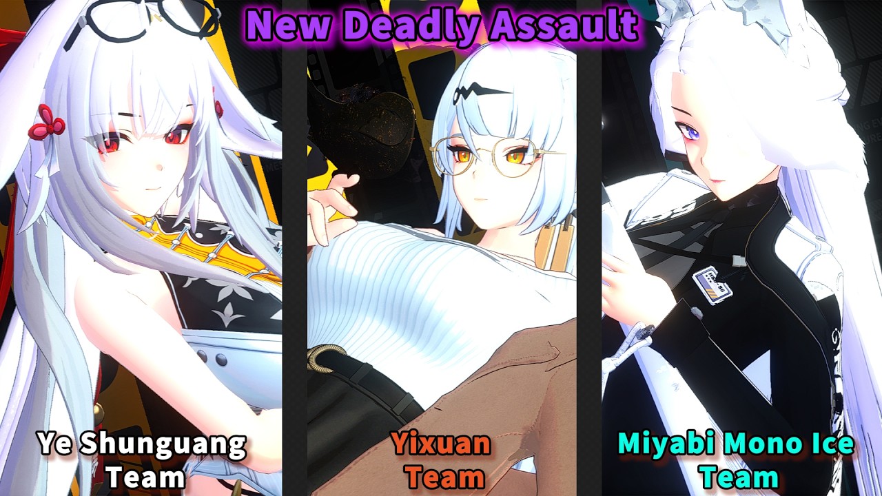 New Deadly Assault Ye shunguang, Yixuan, Miyabi Mono Ice, Teams | Zenless Zone Zero v2.6