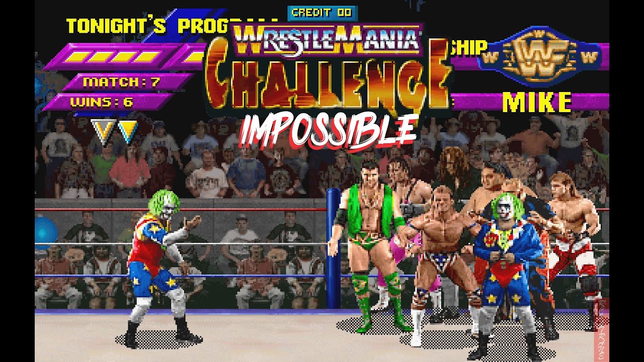 1CC Doink - WRESTLEMANIA - IMPOSSIBLE mode - WWF WrestleMania [Arcade]