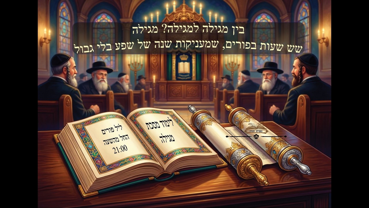 שש שעות שמשנות לנו את החיים! - בליל פורים בין מגילה למגילה? לומדים מסכת מגילה!