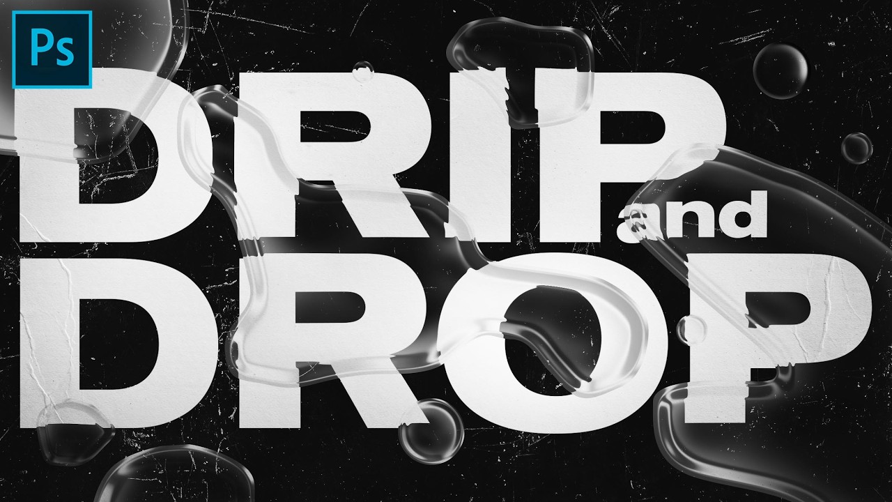 Easy 3D Liquid Bubble Drops on Text in Photoshop
