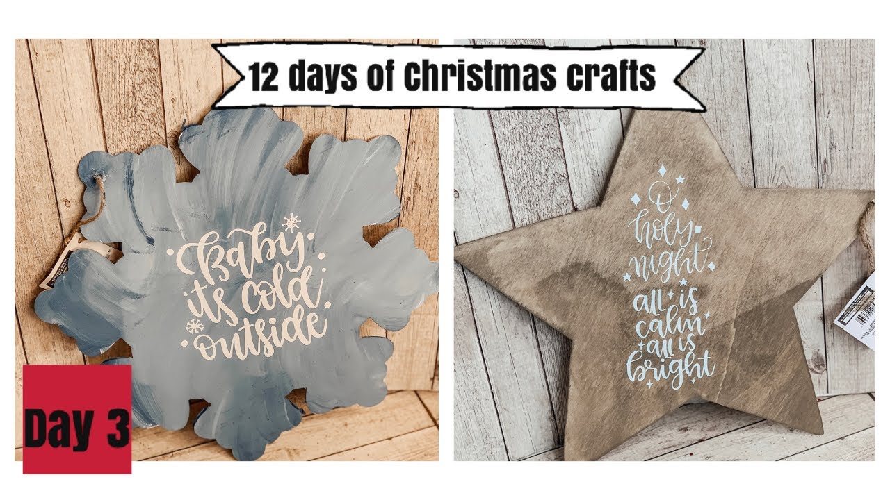 Dollar Tree DIY Christmas Wooden Decor | 12 Days of Christmas Crafts