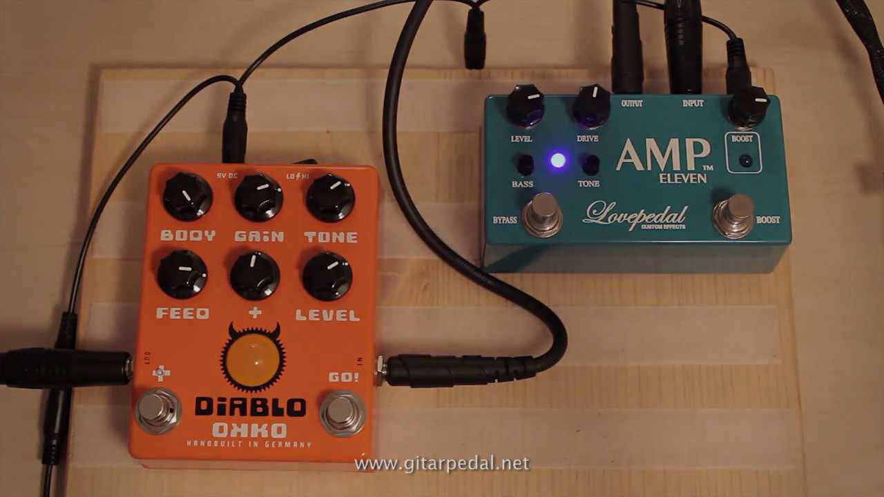 Okko Diablo Gain + vs. Lovepedal Amp 11 with a Fender Blues Jr.