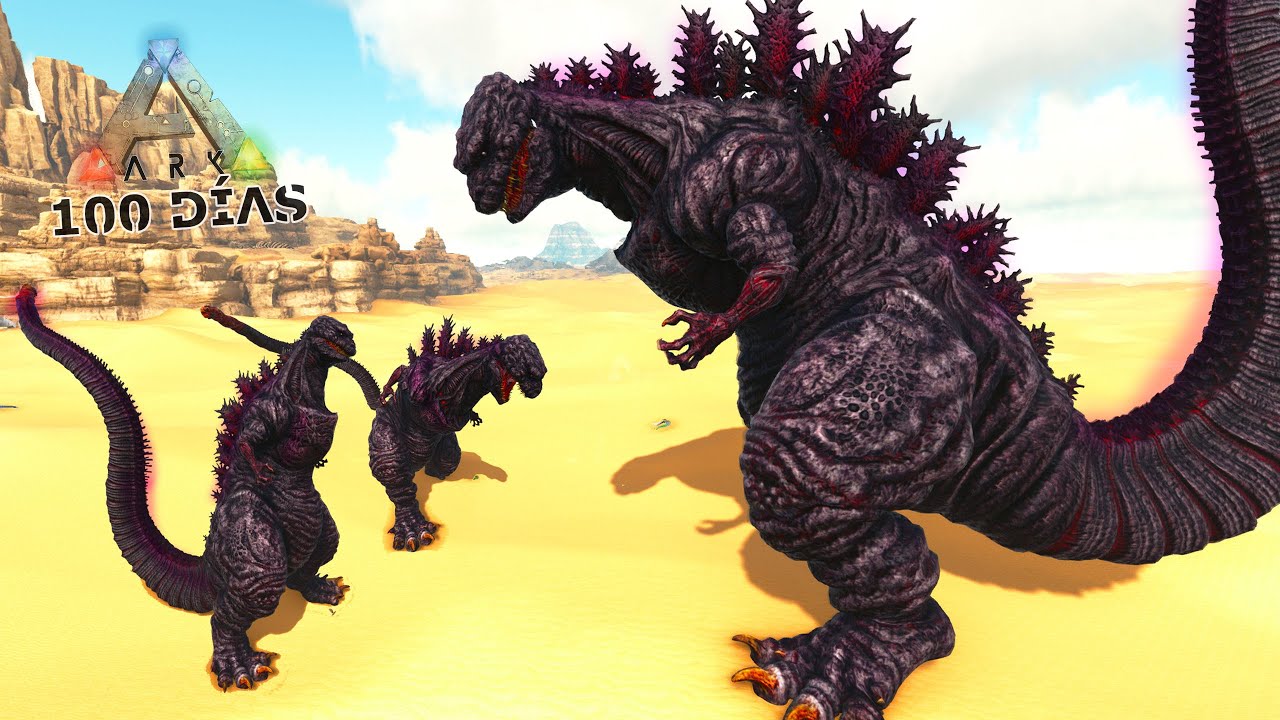 CRIAS DE KAIJU SHIN GODZILLA! NUEVO HIJO DE GODZILLA rey de los monstruos y dinosaurios ARK 100 Días