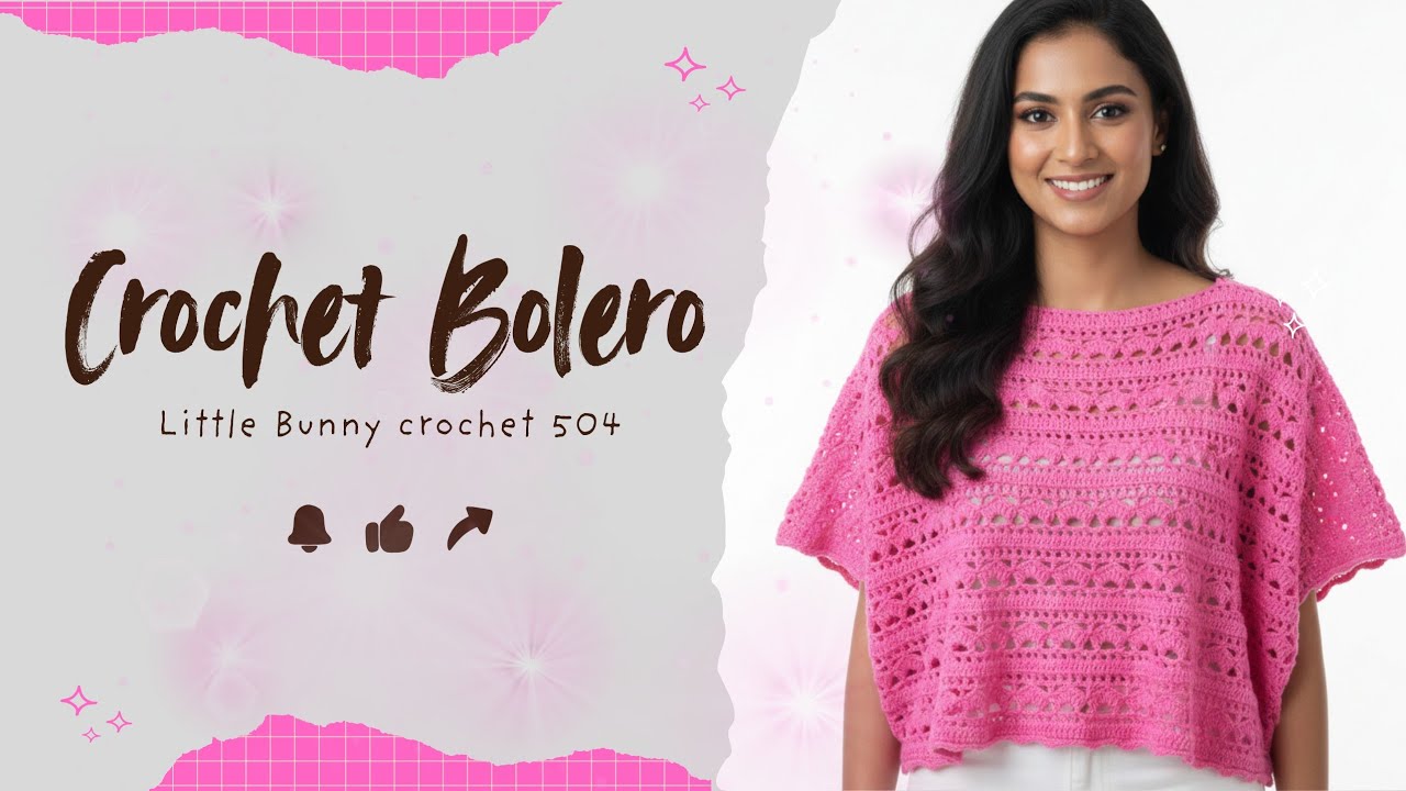 How to Crochet a Bolero Tutorial.Pixie Bolero @LittleBunny504 #crochet #viralvideo #youtube #new