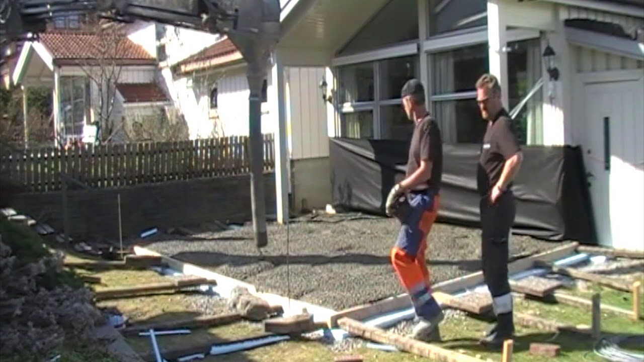 Støping av terrasse