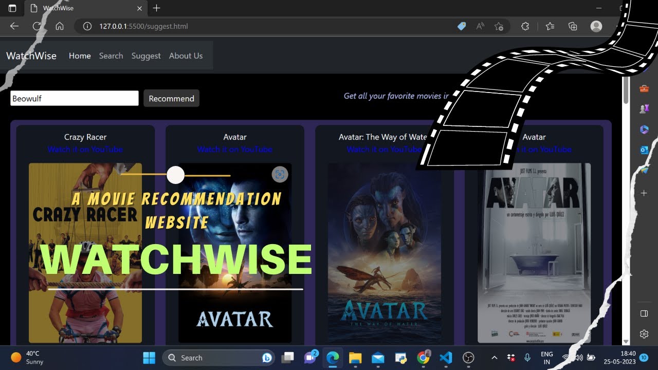 WatchWise: Your Ultimate Movie Guide Powered by Machine Learning and JavaScript!