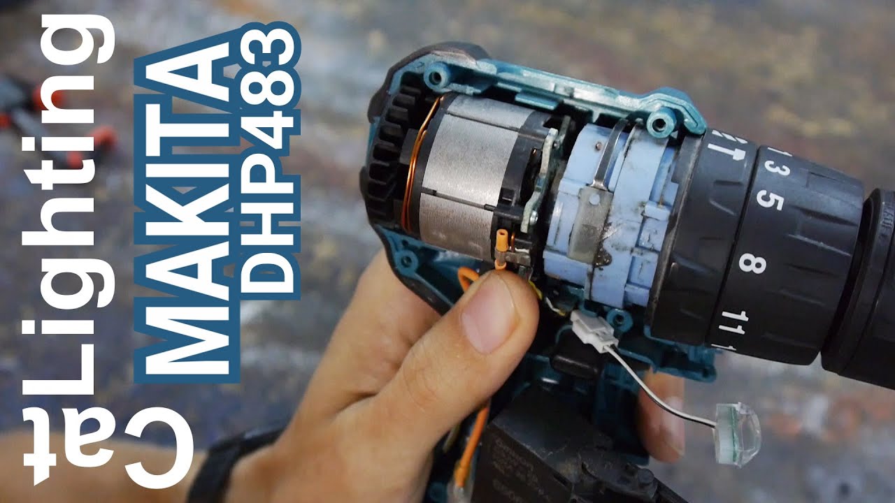 Bezszczotkowa wiertarko-wkrętarka od środka. Makita DHP483
