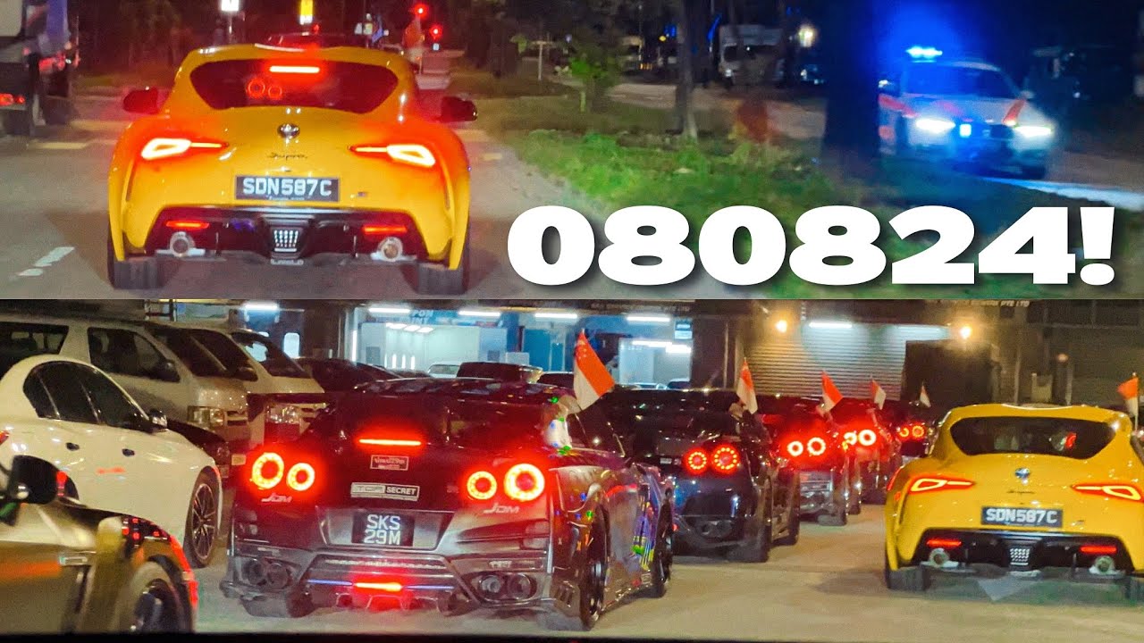 08:08 2024: Gintani Aventador SVJ скользит по нашему Nissan GT-R на фестивале Millenia Walk! [Час...
