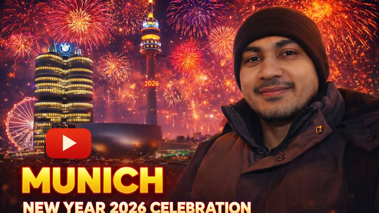 Welcoming 2026 in Munich🇩🇪 | Olympia Park Fireworks Celebration