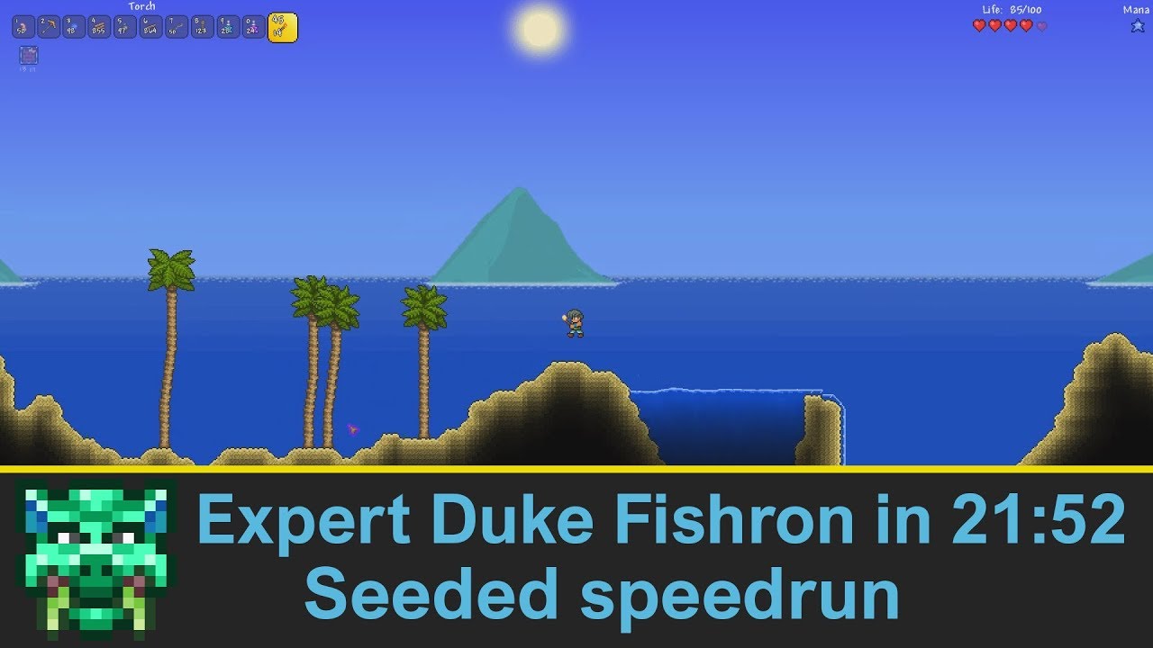 Speedrun: Expert Duke Fishron 21:52 Seeded RTA WR