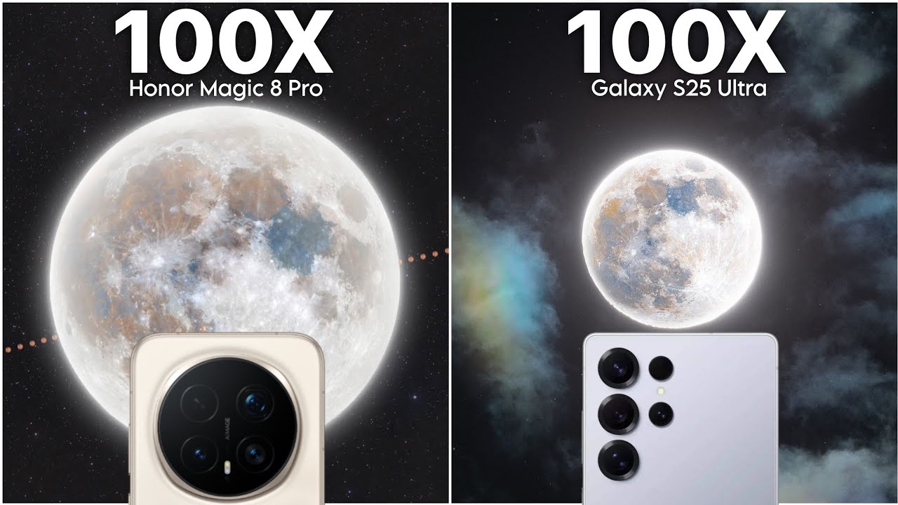 Сравнение тестов Honor Magic 8 Pro и Samsung Galaxy S25 Ultra Live Zoom