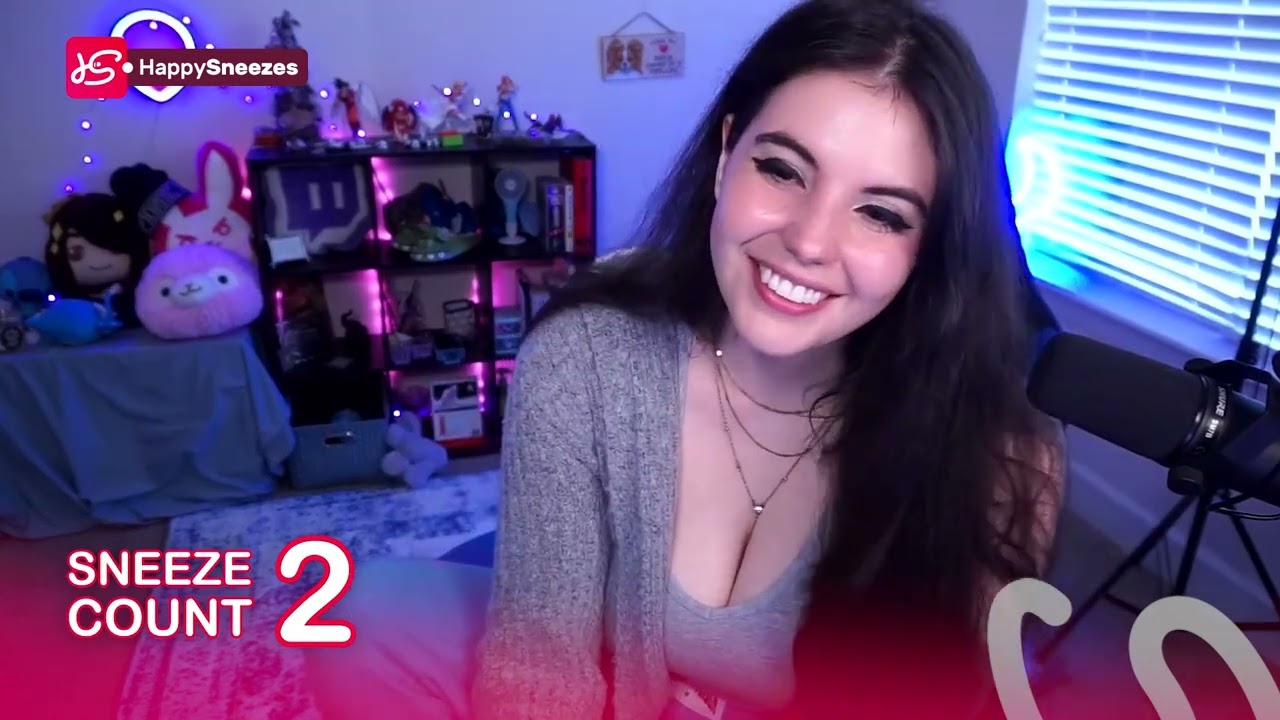 Adorable Dark-Haired Girl’s High-Pitched Sneezes Live on Stream – #11