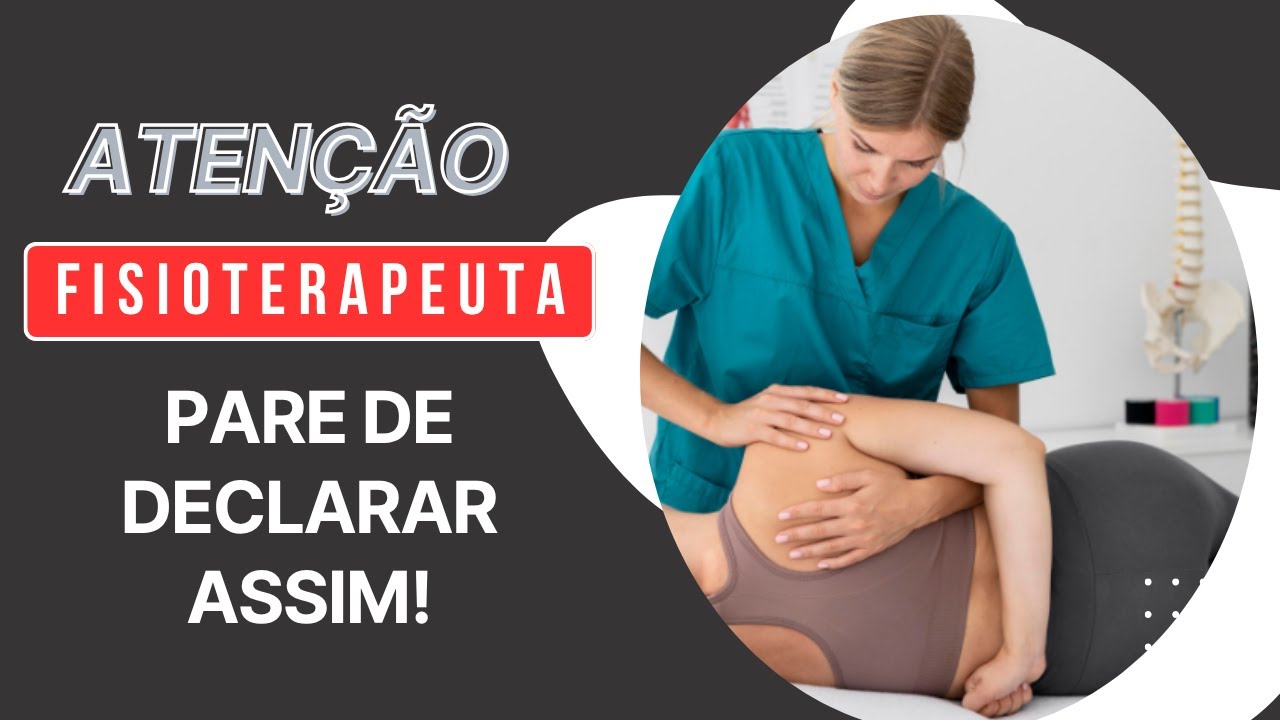 Fisioterapeuta, pare AGORA de DECLARAR seus ganhos DESTA FORMA