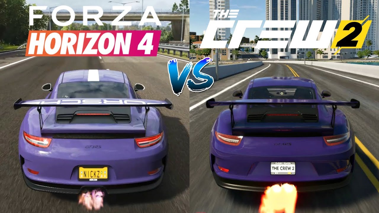 Forza Horizon 4 vs The Crew 2 | Cars Engine Sounds Direct Comparison |