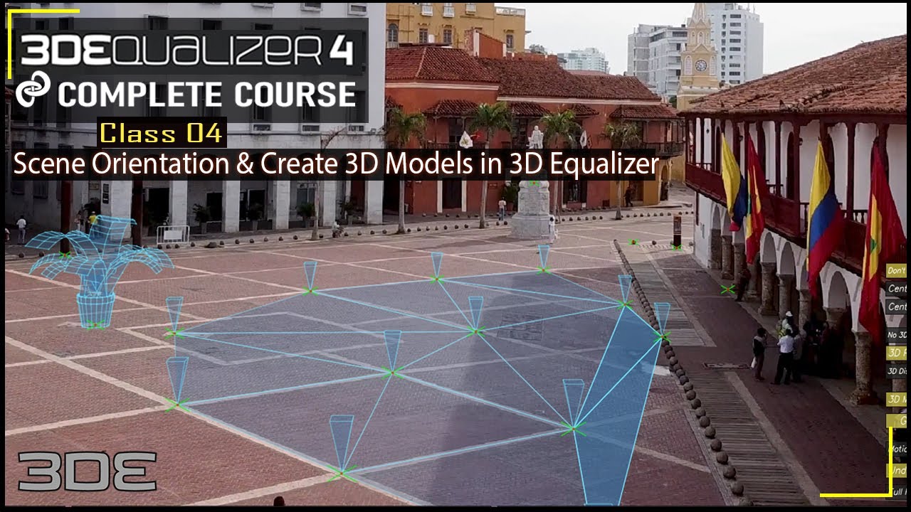 3DEqualizer - Scene Orientation in 3DEqualize | Create Mesh From point in 3DEqualizer | Class - 04
