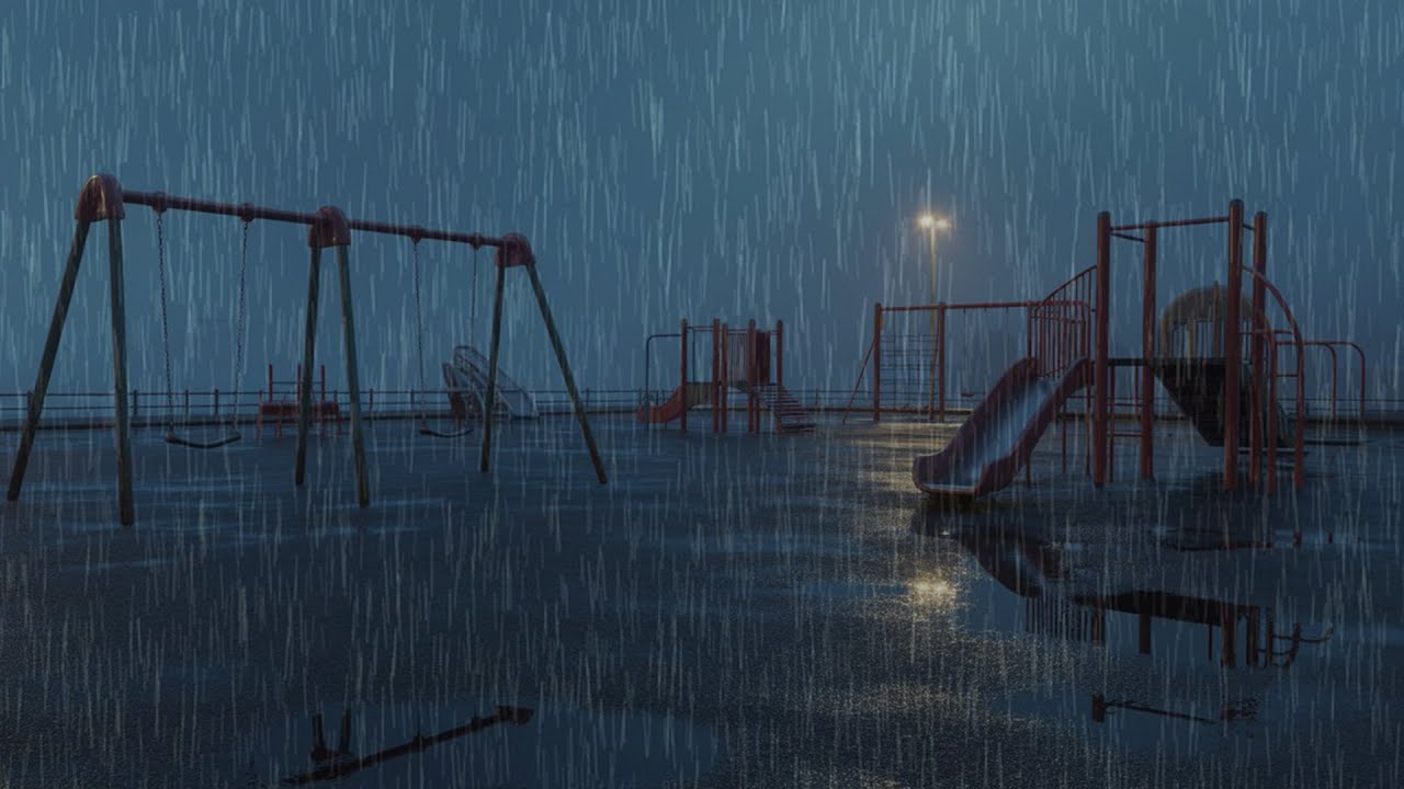 An Empty Playground at Night | Calm Mental Space