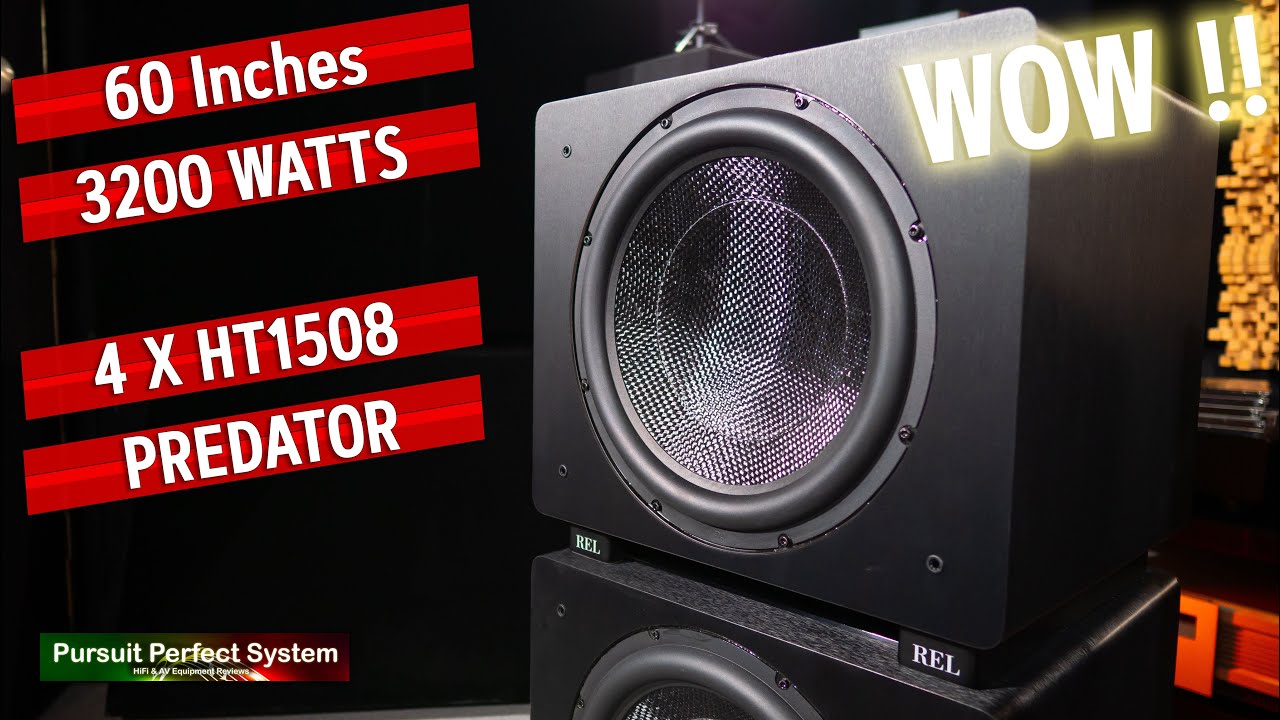 60 INCHES 3200 WATTS 4 X HT1508 Predator REL Acoustics Subwoofer Crazy EPIC Home Cinema BASS!!