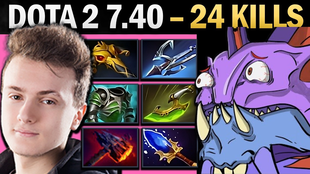 Slardar Pro Mid with Cuirass and 24 Kills - Dota 2 Gameplay