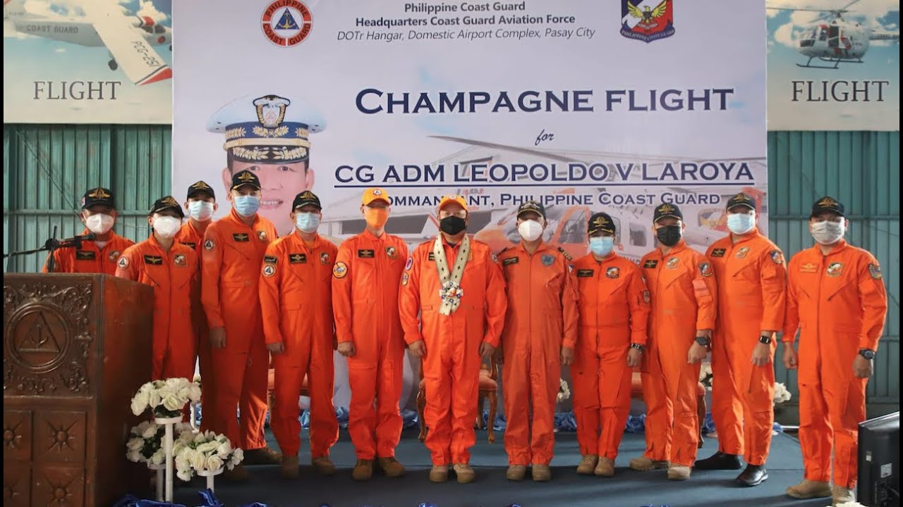 PCG REPORTS: PCG accords traditional Champagne Flight Ceremony in honor of CG Admiral Laroya