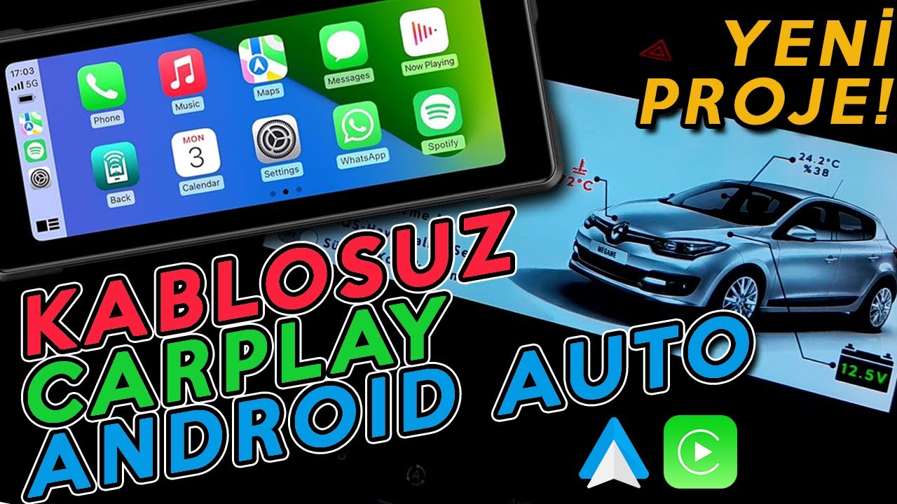 Taşınabilir, Kablosuz Carplay & Android Auto Multimedya Cihazı İncelemesi! Her Araca Lazım! 6.86