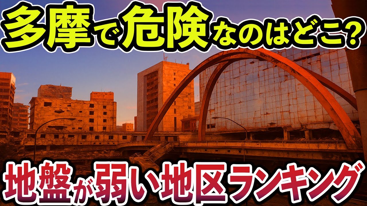 【倒壊危険度TOP16】多摩地区の地震に弱いエリア(八王子･三鷹･府中･調布･立川など)