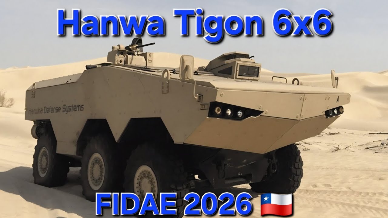 🛡️🔥 Hanwha Tigon 6x6 en FIDAE 2026 | Veh&iacute;culo blindado modular de nueva generaci&oacute;n 🚙