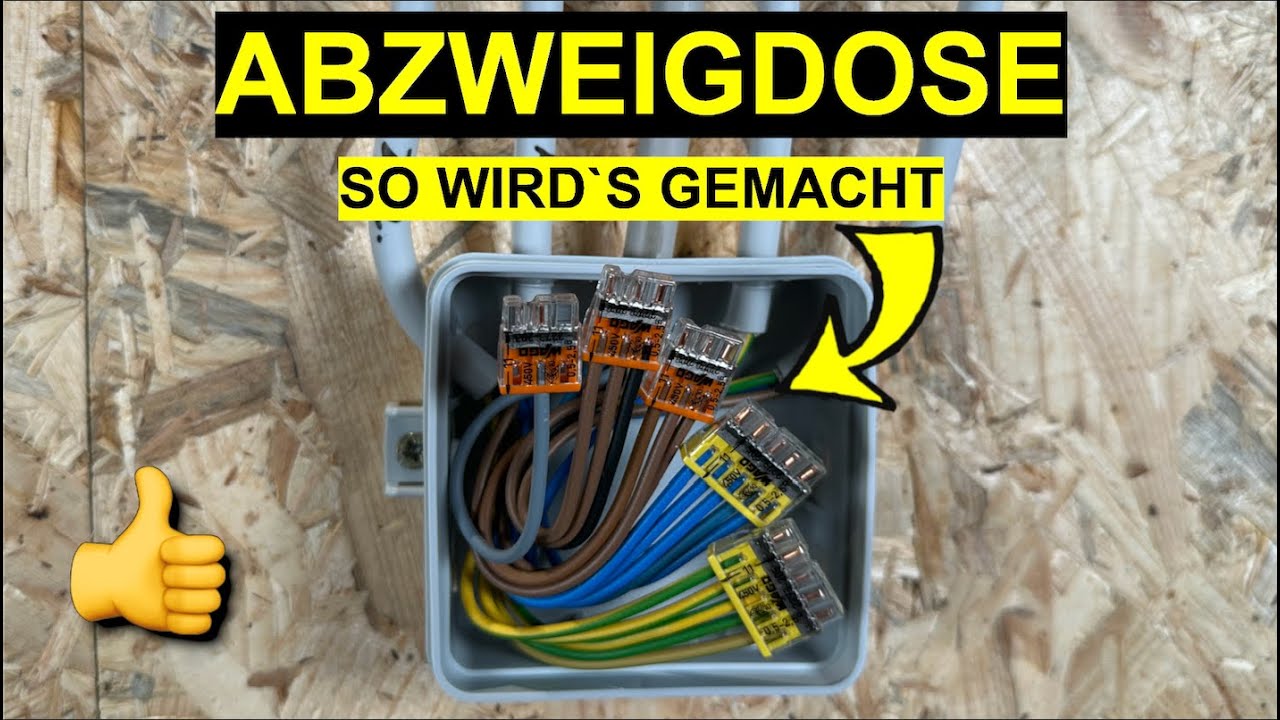 Abzweigdose schnell, sauber und ordentlich verdrahten. Praxis Tipps vom Elektromeister zur Klemmdose