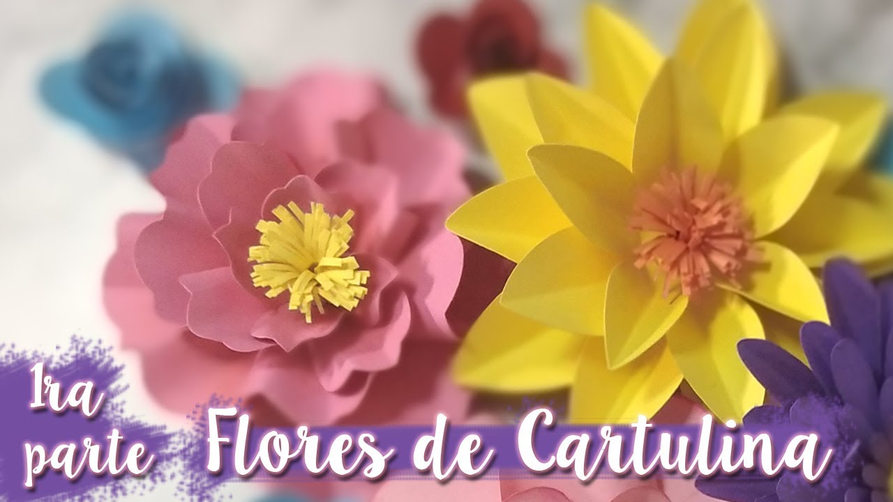 Como hacer flores de cartulina + patrones.  Parte uno.