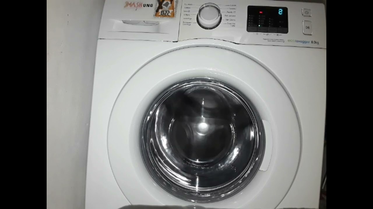 Samsung WF80F5E0W4W - Extremely Unbalanced Jumping Service Mode Spins Compilation