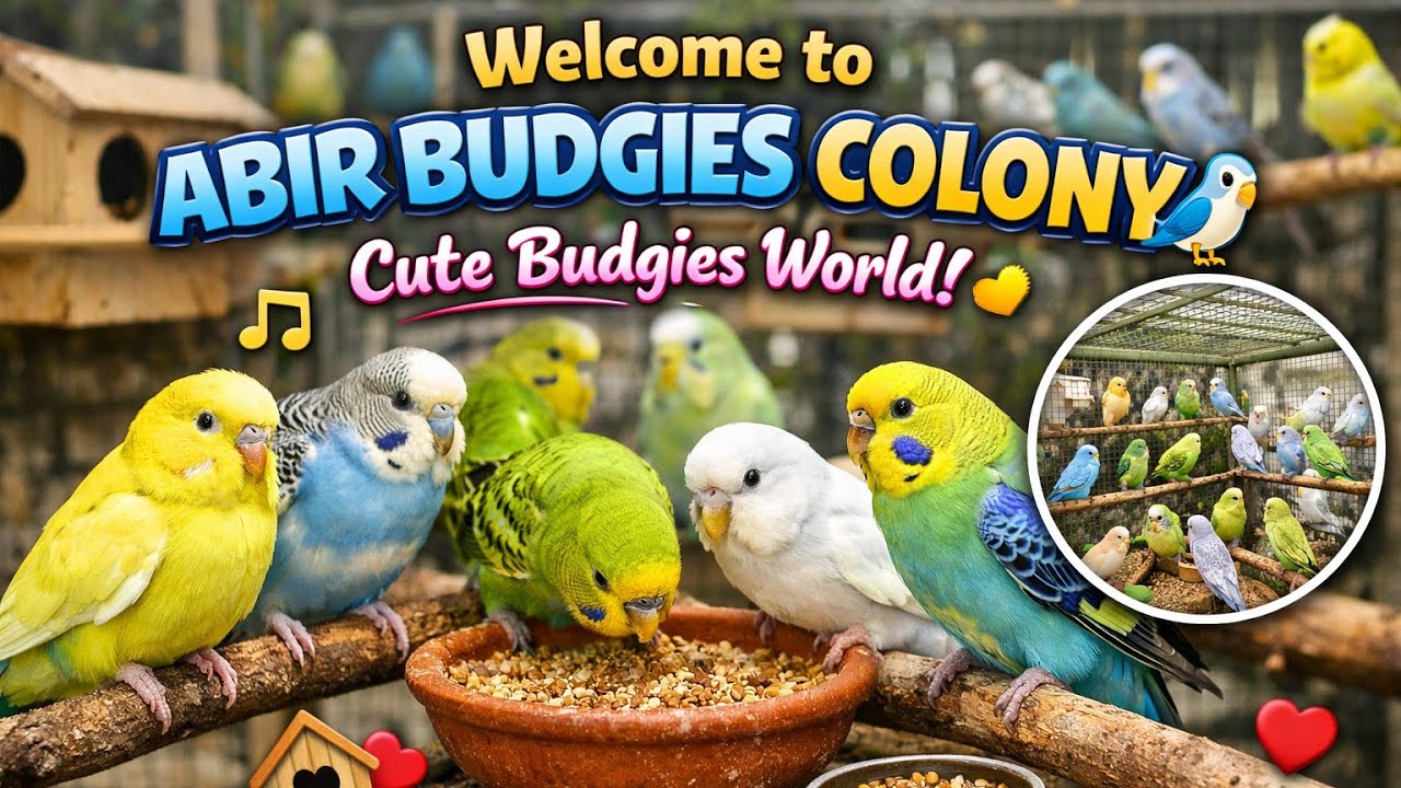 Abir Budgies Colony Live 🐦 | Cute Budgies Playing & Feeding