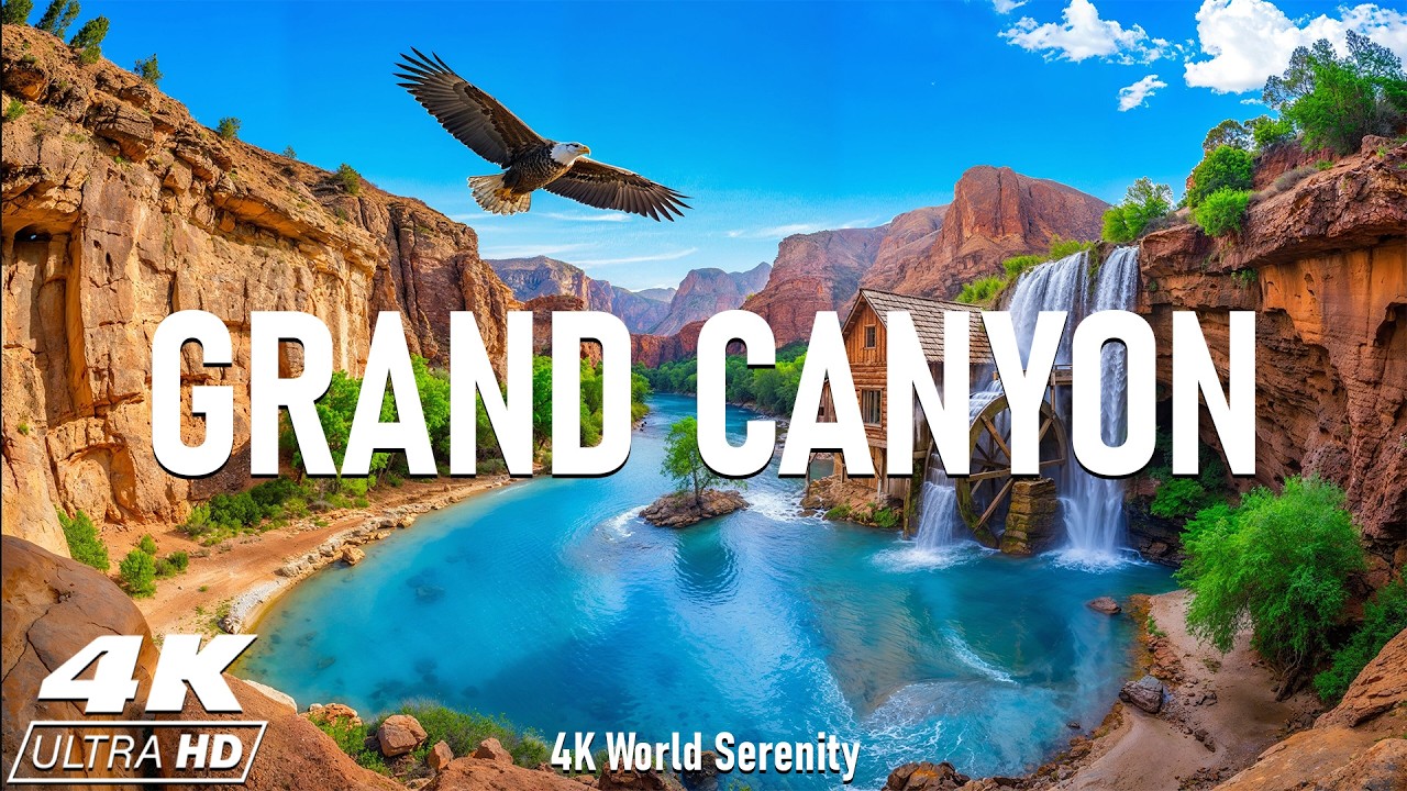 Grand Canyon 4K – Explore Vast Red Cliffs, Layered Rock Formations & America’s Iconic Natural Wonder