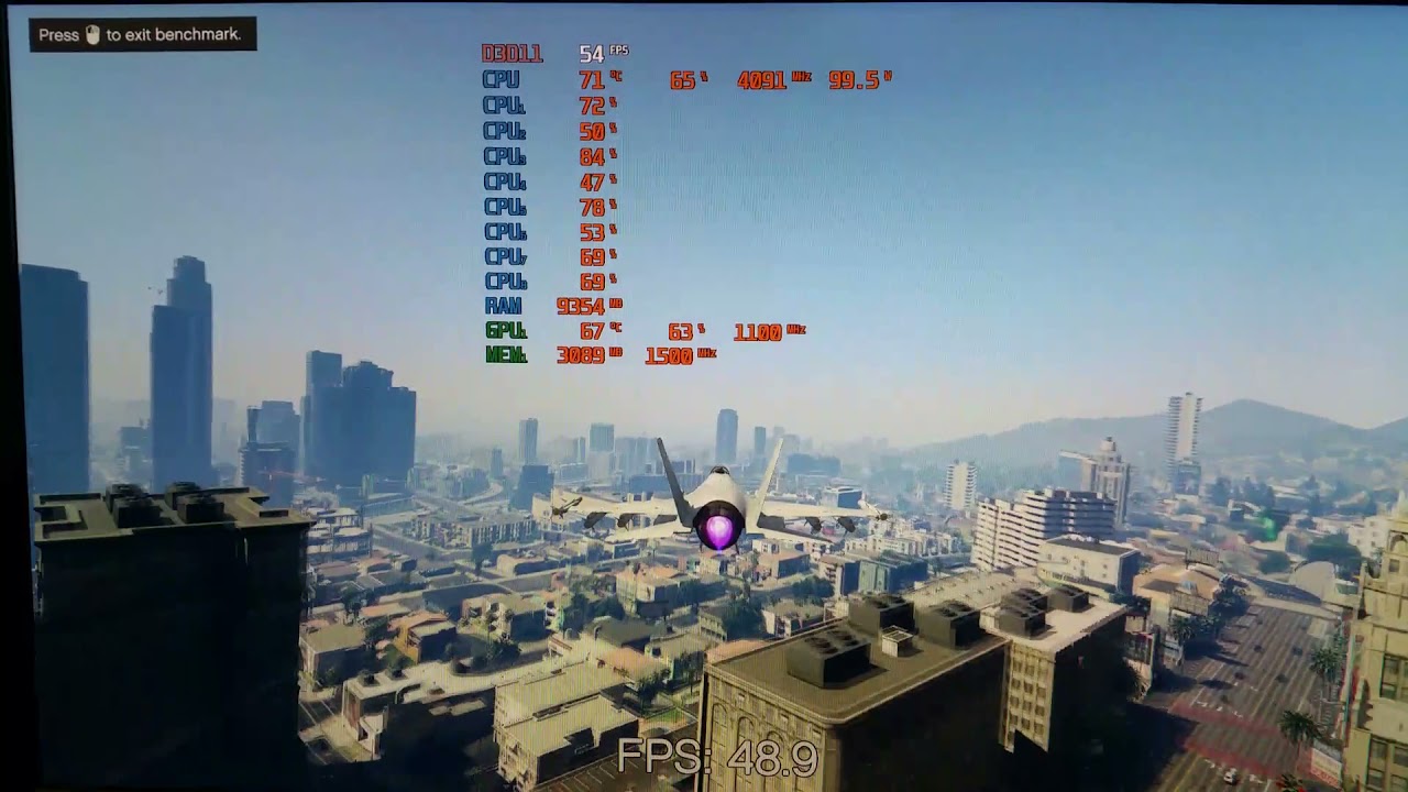 PowerColor Radeon R9 370 4GB, Intel i7 4770K @ 4.4GHz, 24GB DDR3 @ 2200MHz - GTAV Benchmark @ Ultra