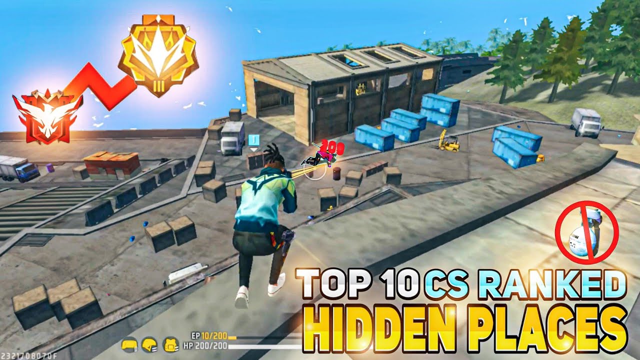 10 лучших скрытых мест в Free Fire для ранга CS | Советы и рекомендации по рангу CS | 🤫